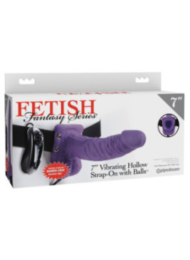 7" Vibrating Hollow Strap-on